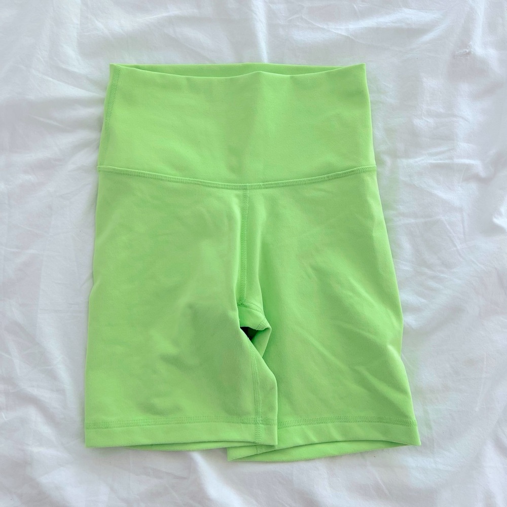 TNA green biker shorts - size XS